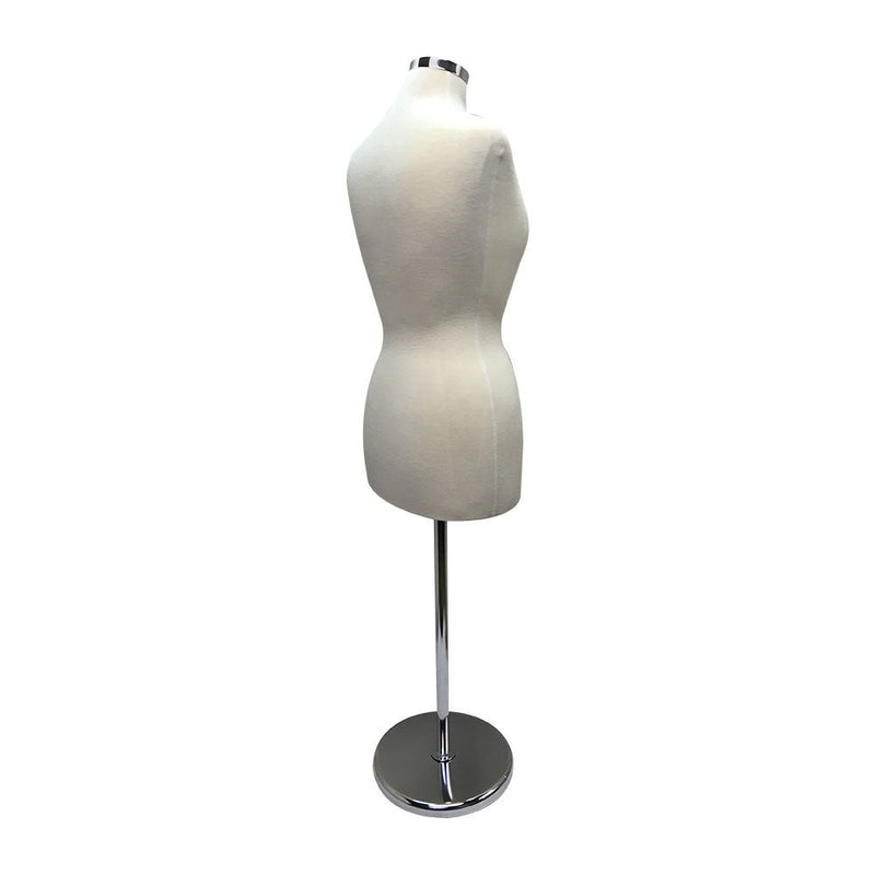 Cream 22''-43''H Adjustable Female Mannequin Dress Form Neck Block With Base