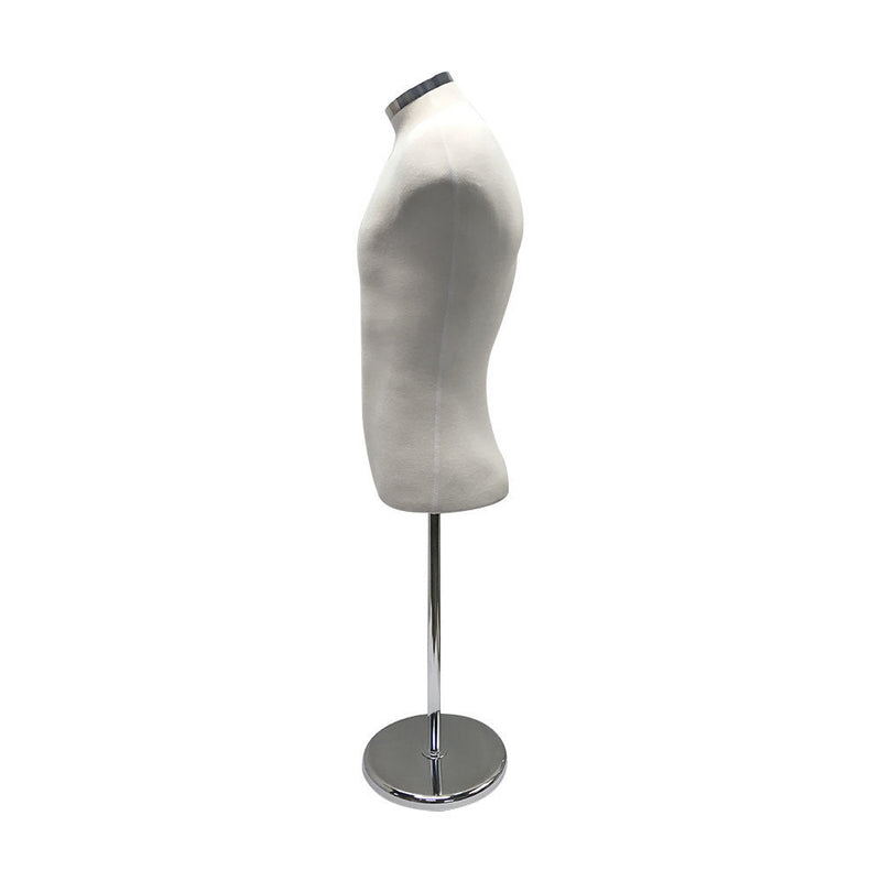 Cream 22''-43''H Adjustable Mannequin Shirt Form Neck Block With Base