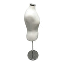 Cream Adjustable Female Mannequin Blouse Form Neck Block With Chrome Base