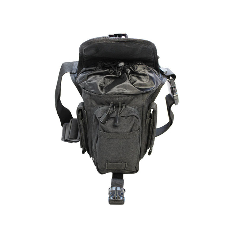 Condor Cross Over Drop Leg Rig Magazine Mag Dump Utility Pouch Leg Pouch Carrier-BLACK