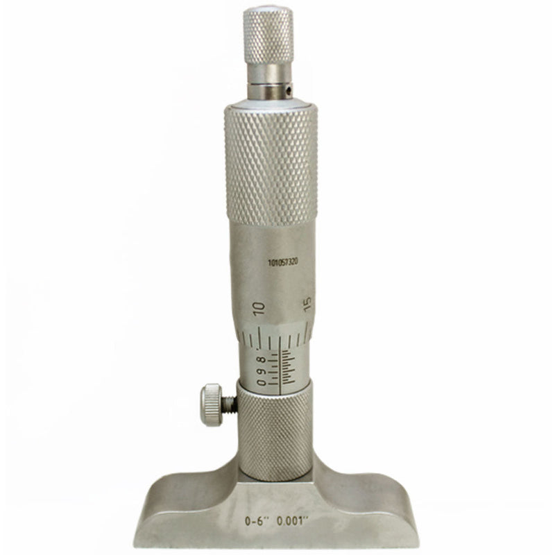 Depth Micrometer Set Hardened Toolmaker Range 0-6'' GRAD .001'' Measure