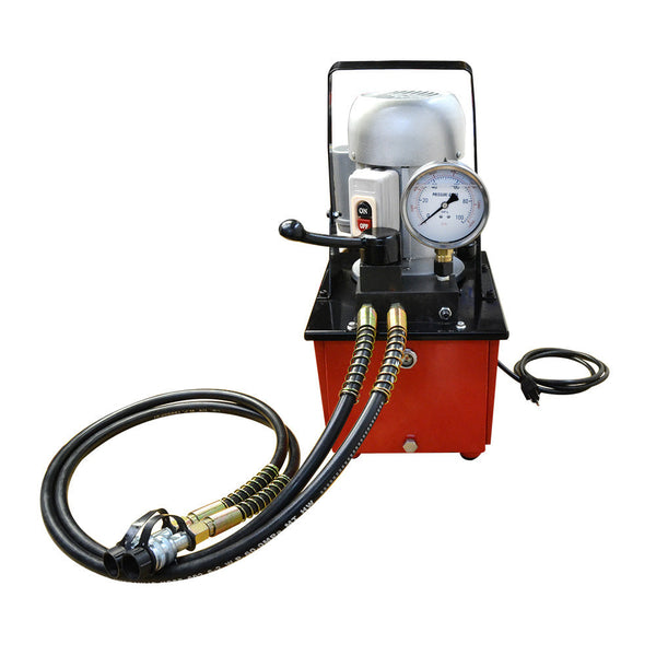 Double Acting 10,000 PSI Hydraulic Pump Solenoid Valve 8L Oil 110V Electric 1720 RPM