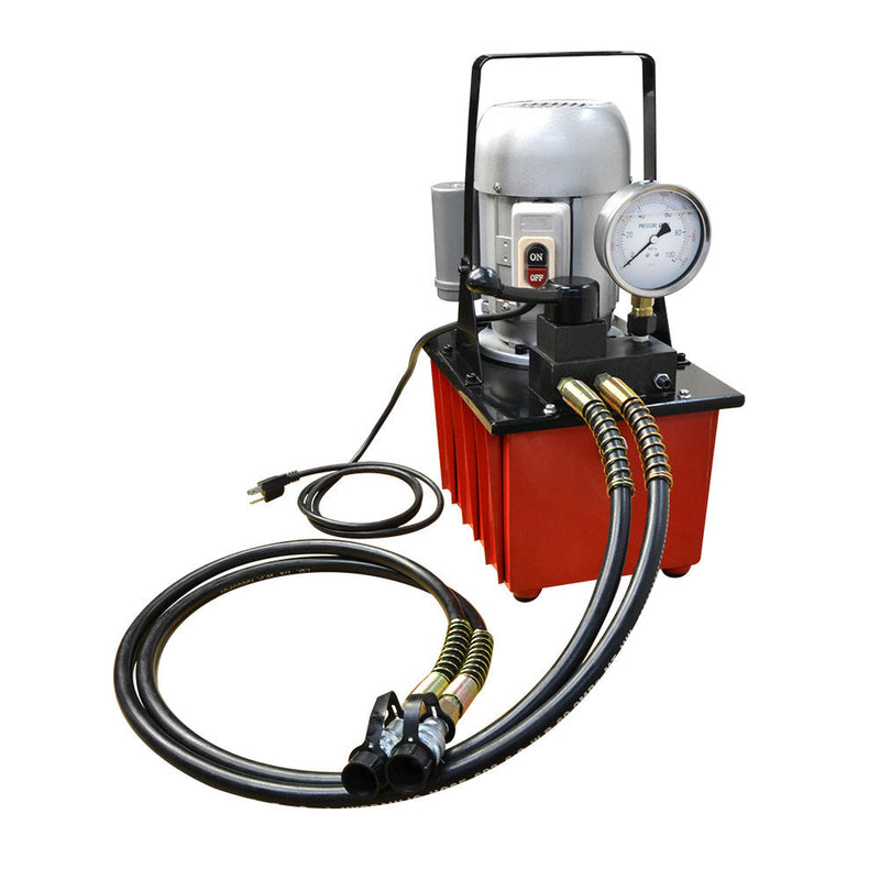 Double Acting 10,000 PSI Hydraulic Pump Solenoid Valve 8L Oil 110V Electric 1720 RPM