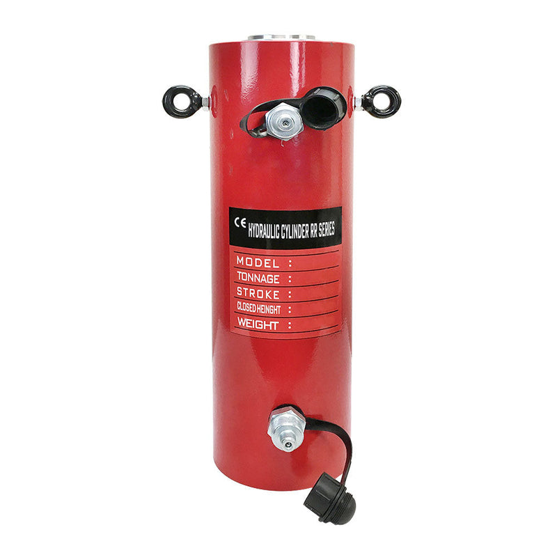 Double Acting 50-Ton Hydraulic Cylinder 8" Stroke Jack Ram 15.35" Closed Height