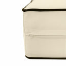 Double Piped w-Buttons Ottoman Cushion Chair Seat In-Outdoor Polyester 23 x 23 x 5 -AD006