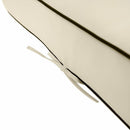 Double Piped w-Buttons Ottoman Cushion Chair Seat In-Outdoor Polyester 23 x 23 x 5 -AD006