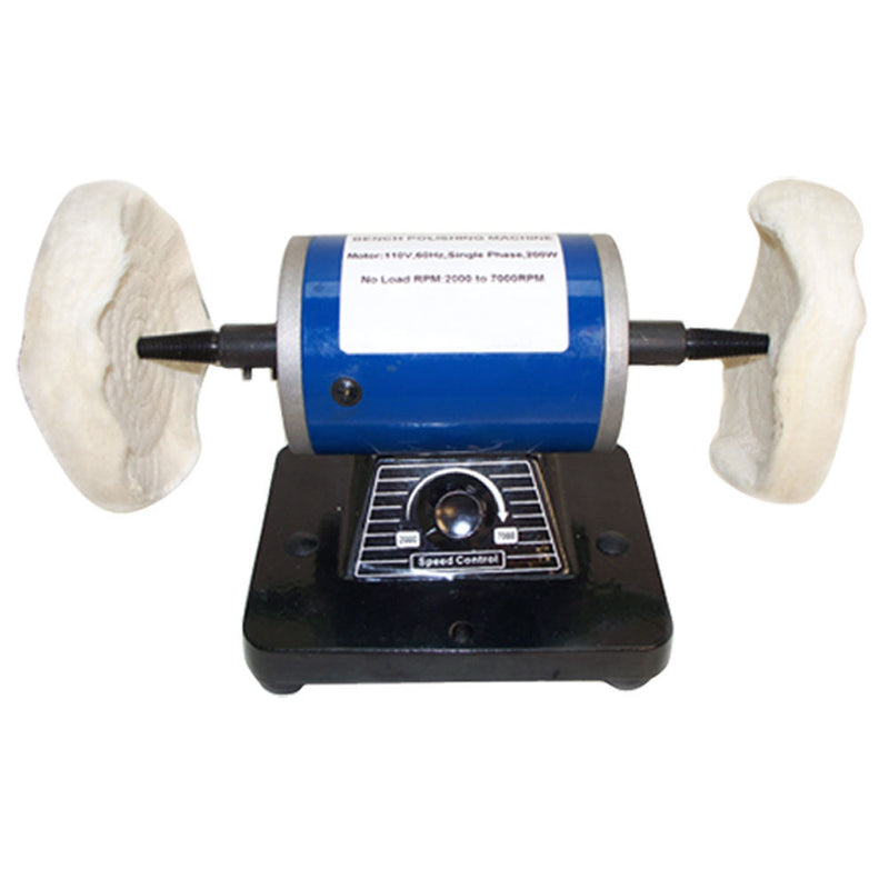 Dual 4-1-4" Polisher Polishing Buffer Buffing  Bench Top Machine Jeweler