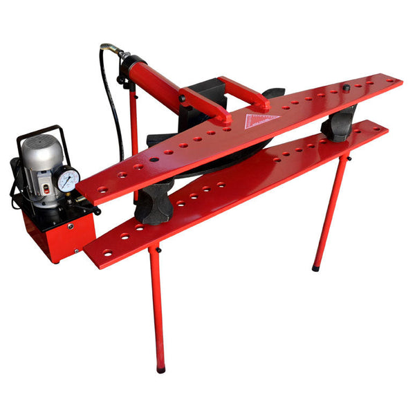 Electric 21 Ton Hydraulic Tube Pipe Bender 370mm Stroke 9 Dies 1/2" to 4"