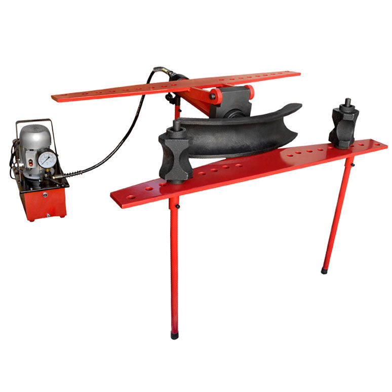 Electric 21 Ton Hydraulic Tube Pipe Bender 370mm Stroke 9 Dies 1/2" to 4"