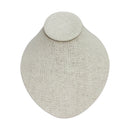 FLat Necklace Display Stand Soft Linen Beige Bust Form Pendant Chain Display Holder Jewelry Organizer