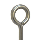 Forge Style Marine Stainless Steel 3/8" x 10" Turned Eye Bolt Nut and Washers  140 Lb Cap.