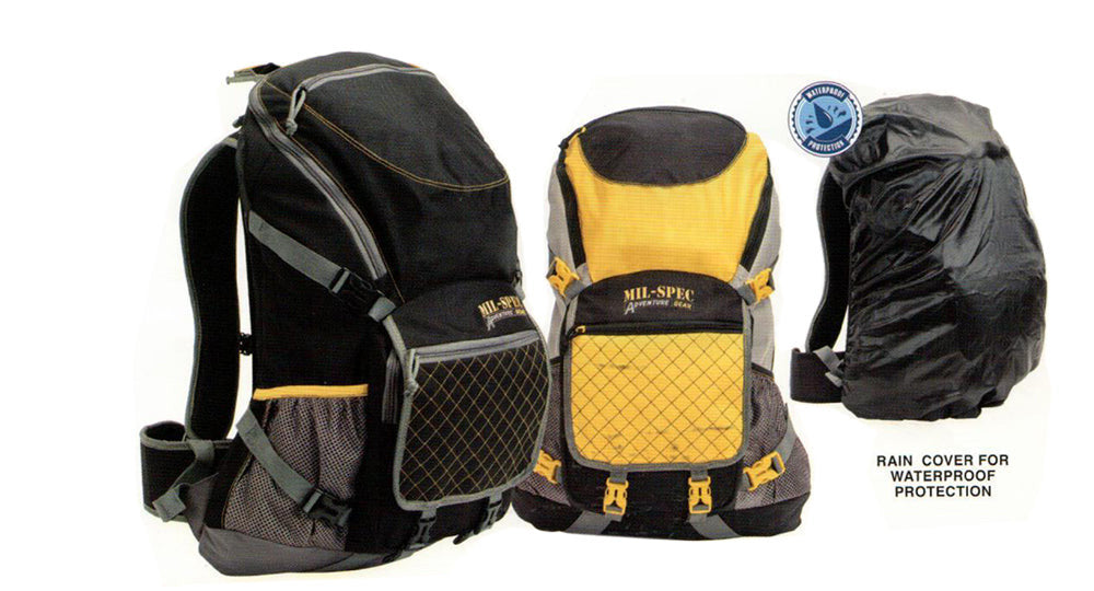 GOLD BLACK Mil-Spec Plus Civilian 28 Liter Backpack with Removable Rain Cover