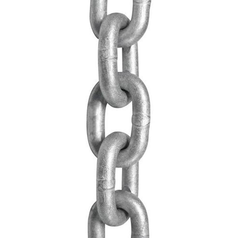 Grade 30 Proof Coil Chain Hot Dip Galvanized Steel 1/4" x 100 Ft