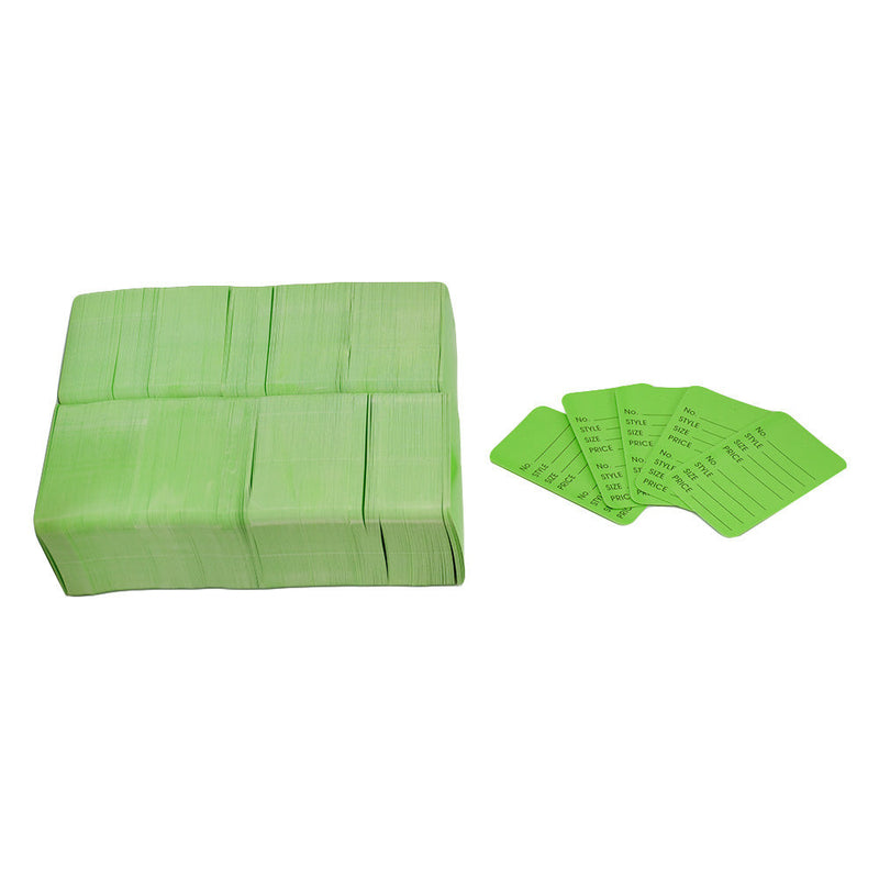GREEN 1000 PCS Large Perforated  Hang Tags Coupon Price Paper Label Card 1-3/4" x 2-7/8"