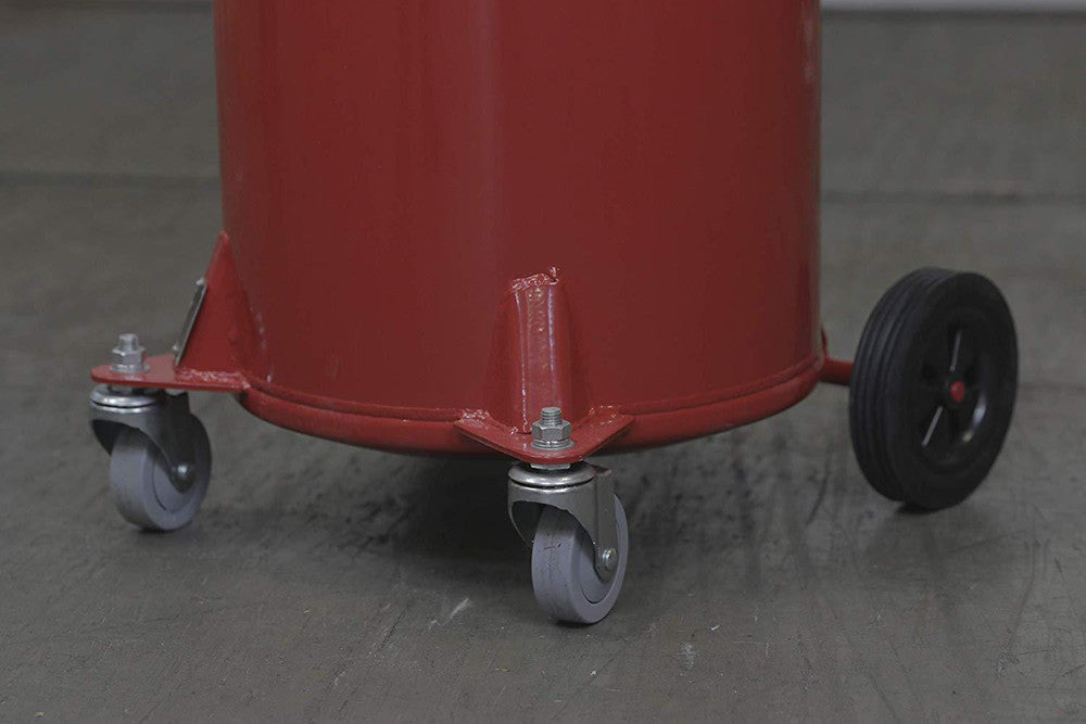 HD 20 Gallon Oil Drain Air Operated Oil Waste Drainage Lift Tank w- Wheel & Hose