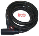 HD 70" x 7-16" SPIRAL Cable Lock Bicycle Bike 2 Keys Bike Lock *LIQUIDATION*