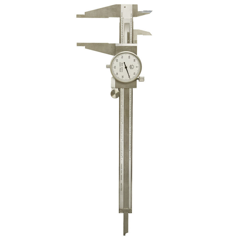 HD 8'' Stainless Steel Long Range Dial Caliper Upper Jaw 0.001'' Graduation