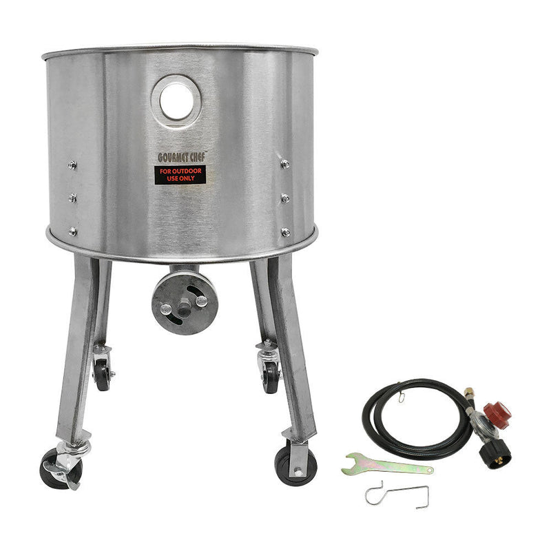HD Stainless Steel High Pressure Propane Stove Burner W- Wheel 200,000 BTU
