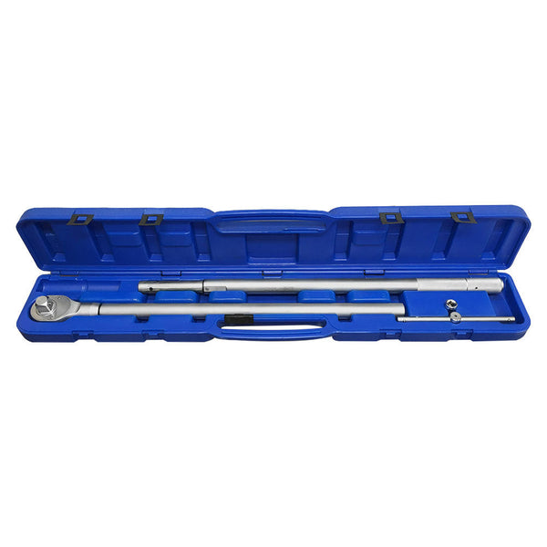 Heavy Duty 1" Drive Preset Type Ratchet Head Torque Wrench Max 900 Ft-Lb  60'' Long Adjustable Click Clicker