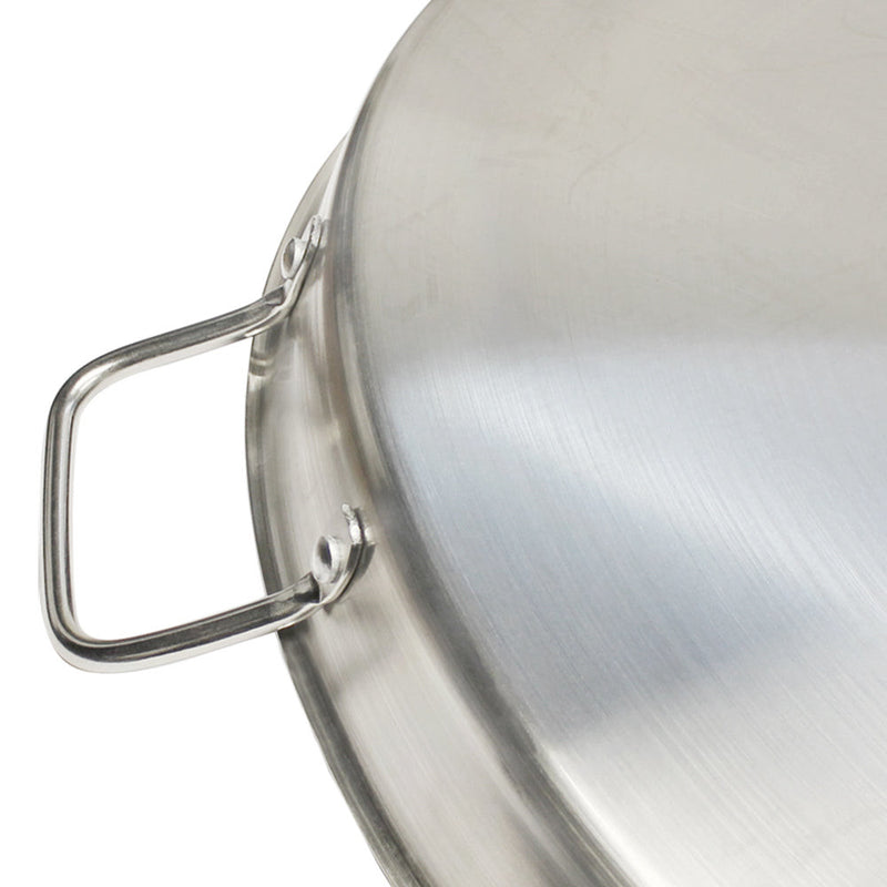Heavy Duty 21-3/4" ROUND Stainless Steel Comal Griddle Pan Grill Fry Tray Cook