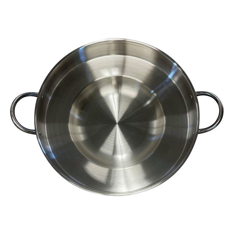 Heavy Duty 23'' x 7'' Stainless Steel Concave Comal Griddle Pan Kitchen Cookware
