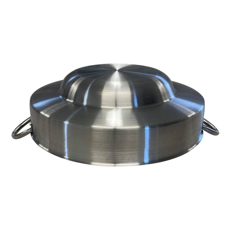 Heavy Duty 23'' x 7'' Stainless Steel Concave Comal Griddle Pan Kitchen Cookware