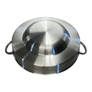 Heavy Duty 23'' x 7'' Stainless Steel Concave Comal Griddle Pan Kitchen Cookware