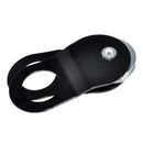 close-up of 8 ton winch snatch block pulley showing heavy duty steel construction