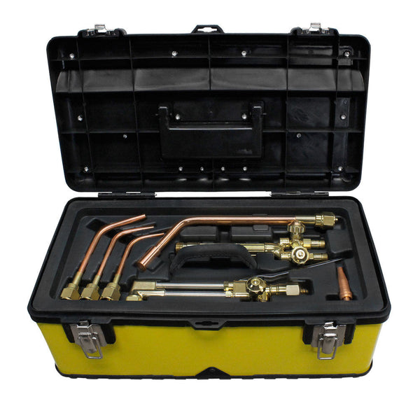 Heavy Duty Torch Kit Oxygen Acetylene Tool Box Welding Heating Oxy-Fuel System