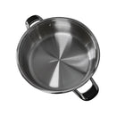 High Quality 12 Quart Stainless Steel Low Pot With Lid Capsule Base Cookware