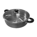 High Quality 18 Quart Stainless Steel Low Pot With Lid Capsule Base Cookware