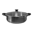 High Quality 18 Quart Stainless Steel Low Pot With Lid Capsule Base Cookware