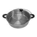 High Quality 18 Quart Stainless Steel Low Pot With Lid Capsule Base Cookware