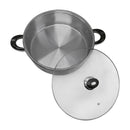 High Quality 18 Quart Stainless Steel Low Pot With Lid Capsule Base Cookware