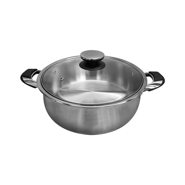 High Quality Stainless Steel 12'' Low Pot Cookware 8 Qt Pots Pan Cooking Supplies