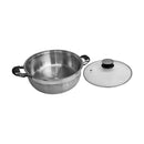 High Quality Stainless Steel 12'' Low Pot Cookware 8 Qt Pots Pan Cooking Supplies
