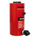 Industrial 20 ton hollow hydraulic jack with 50mm stroke and threaded fittings.