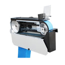 Heavy duty belt sander grinder on stand for metal fabrication and polishing applications