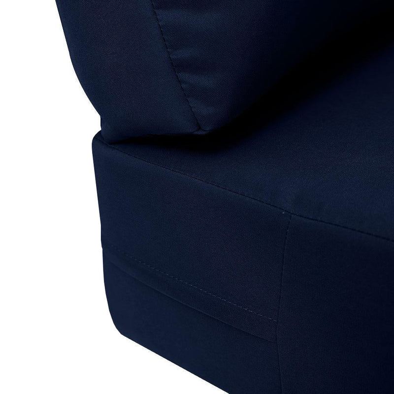 Knife Edge Large 26x30x6 Deep Seat + Back Slip Cover Only Outdoor Polyester AD101