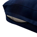 Large Size 26x30x6 Knife Edge Outdoor Deep Seat Backrest Cushion with Bolster, Water Repellent Patio Cushion Insert and Cover Set AD101