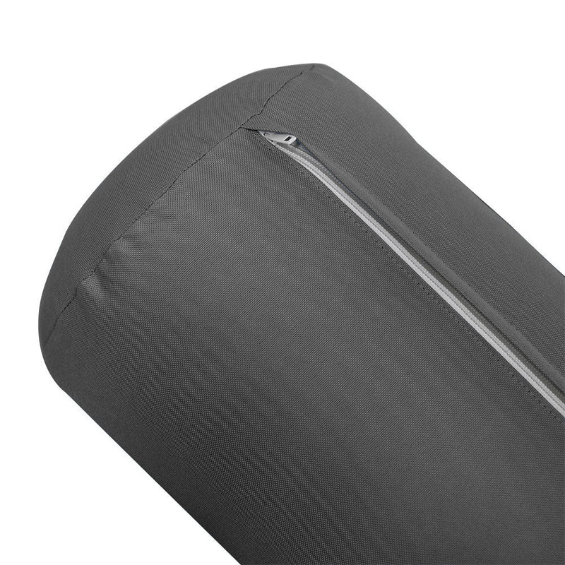 Knife Edge Large 26x6 Outdoor Bolster Pillow Cushion Insert Slip Cover AD003