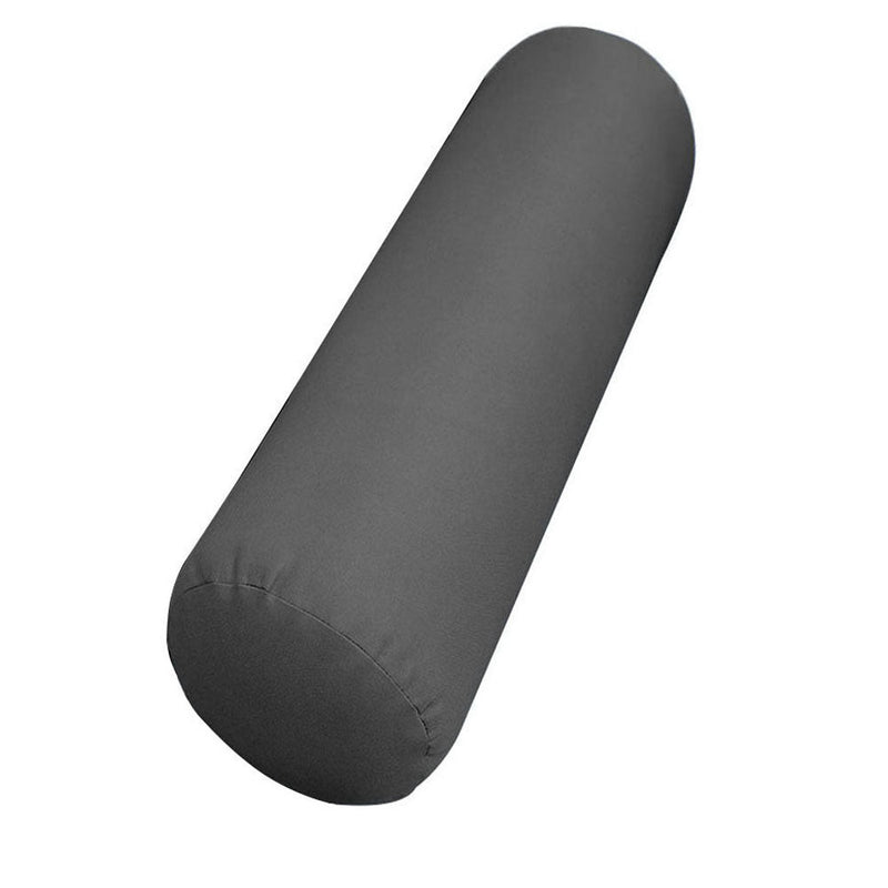 Medium Size 24x26x6 Knife Edge Outdoor Deep Seat Backrest Cushion with Bolster, Water Repellent Patio Cushion Insert and Cover Set AD003