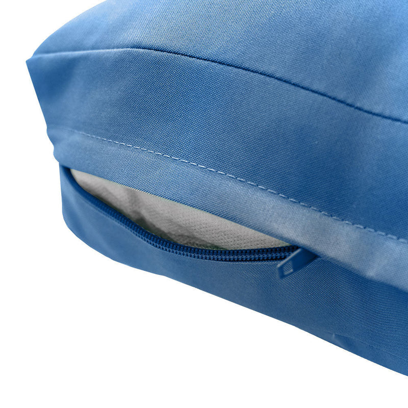 Medium Size 24x26x6 Knife Edge Outdoor Deep Seat Backrest Cushion with Bolster, Water Repellent Patio Cushion Insert and Cover Set AD102
