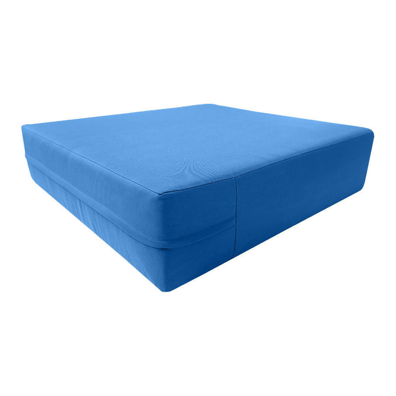 Medium Size 24x26x6 Knife Edge Outdoor Deep Seat Backrest Cushion with Bolster, Water Repellent Patio Cushion Insert and Cover Set AD102