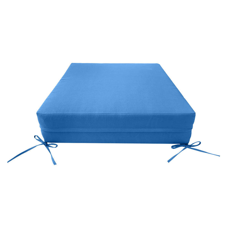 Medium Size 24x26x6 Knife Edge Outdoor Deep Seat Backrest Cushion with Bolster, Water Repellent Patio Cushion Insert and Cover Set AD102