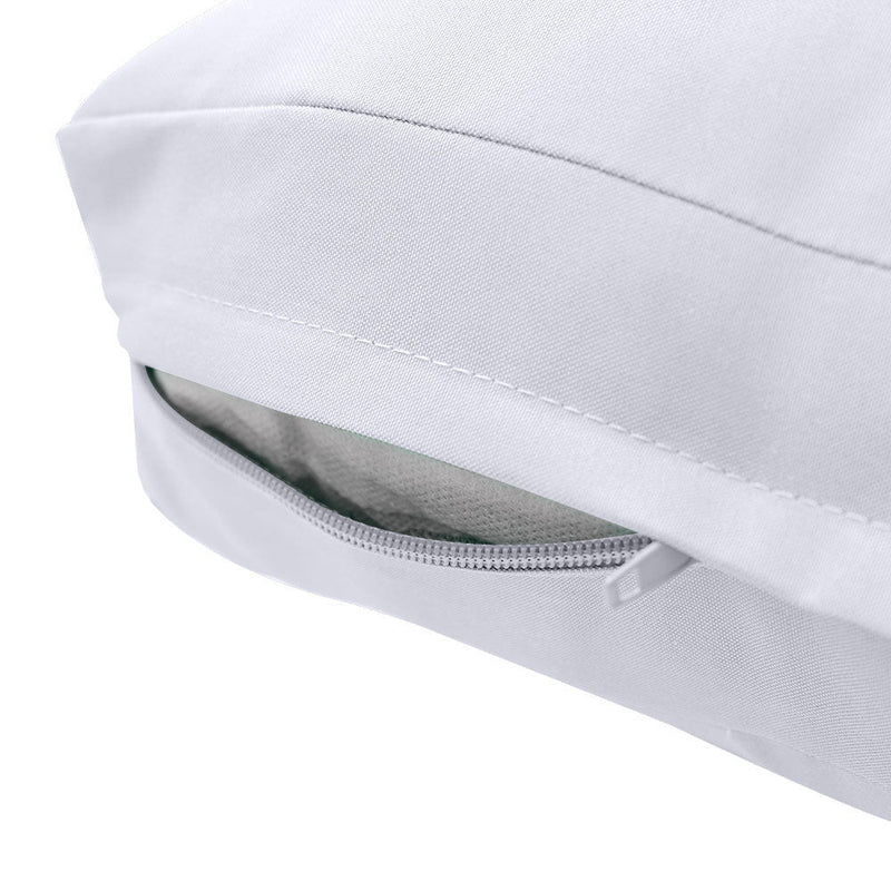 Medium Size 24x26x6 Knife Edge Outdoor Deep Seat Backrest Cushion with Bolster, Water Repellent Patio Cushion Insert and Cover Set AD105