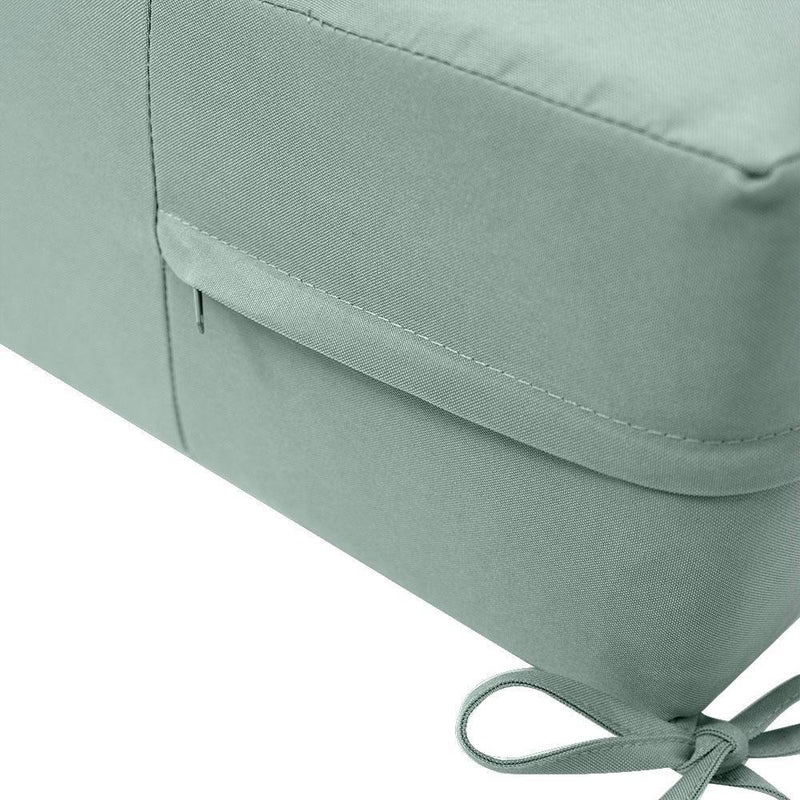 Knife Edge Small 23x24x6 Deep Seat + Back Slip Cover Only Outdoor Polyester AD002