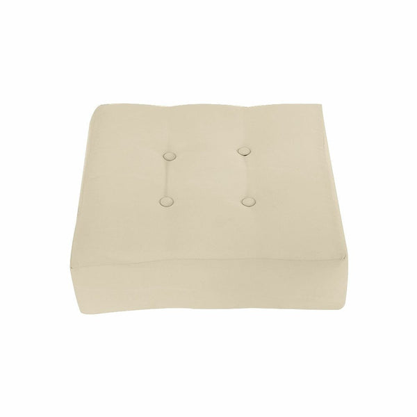 Knife Edge w-Buttons Ottoman Cushion Chair Seat In-Outdoor Polyester 16 x 16 x 5 -AD006