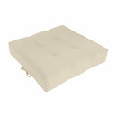 Knife Edge w-Buttons Ottoman Cushion Chair Seat In-Outdoor Polyester 24 x 24 x 5 -AD006