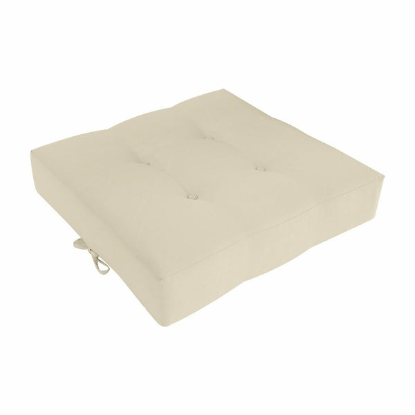 Knife Edge w-Buttons Ottoman Cushion Chair Seat In-Outdoor Polyester 24 x 24 x 5 -AD006